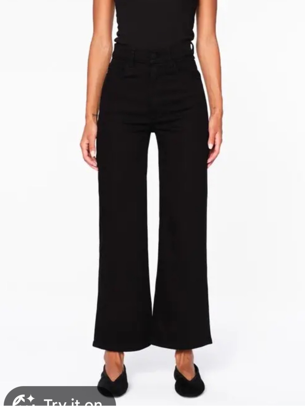 DL1961 Hepburn wide leg 27” Black Wide Leg Jeans 28